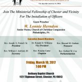 Ministerial Fellowship Installation