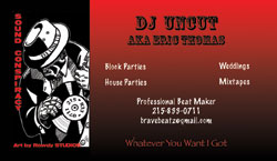 DJ Uncut Business Cards