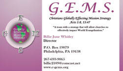 Christian GEMS Business Card