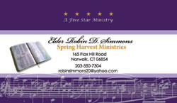 Elder Robin Simmons Business Cards