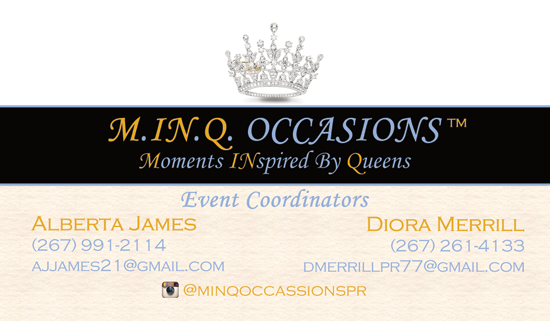 MINQ Occasions Business Cards