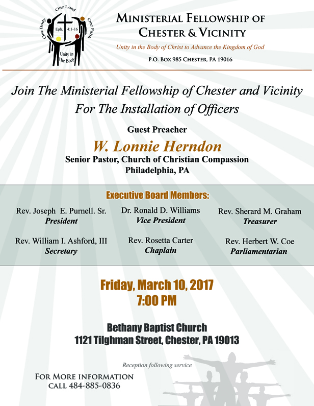 Ministerial Fellowship Installation