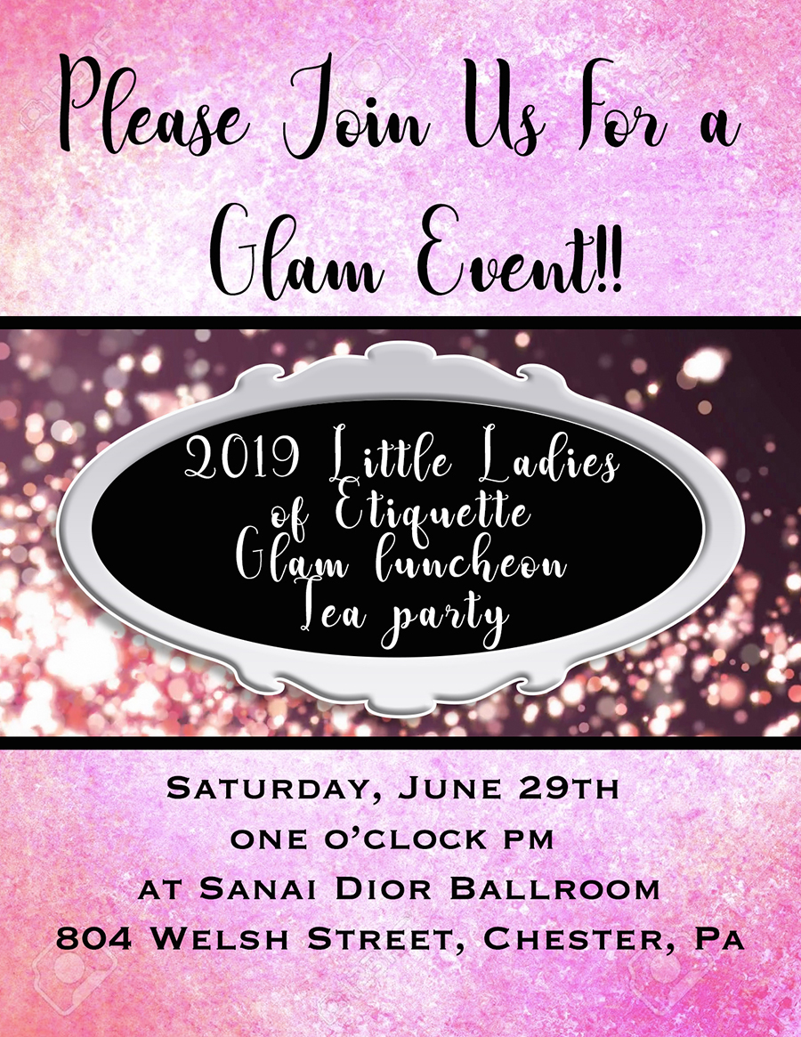 Little Ladies of Etiquette Glam Party Invite