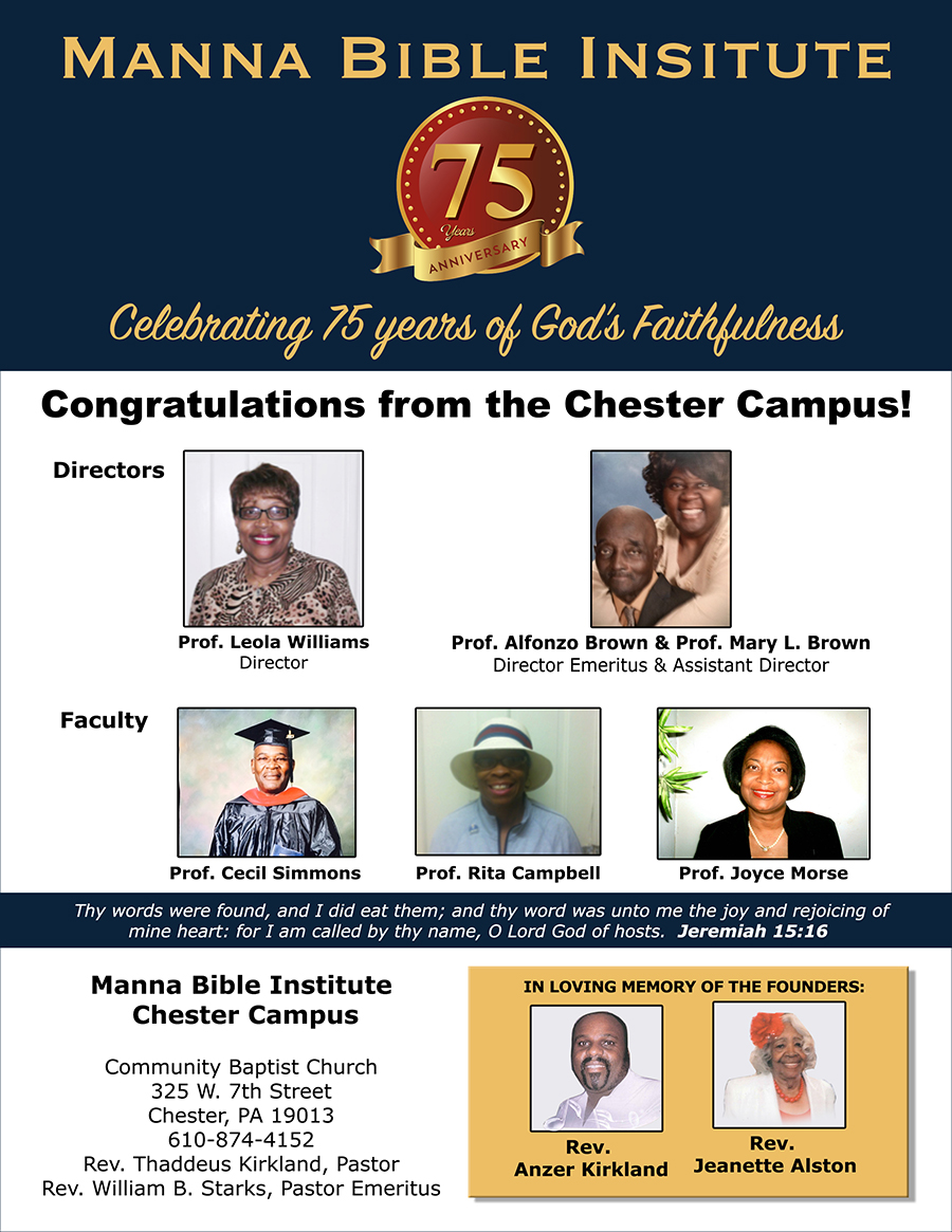 Manna 75th Anniversary Ad