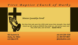 Minister Gwendolyn Ferrell Business Card