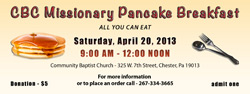 CBC Missionary Pancake Breakfast